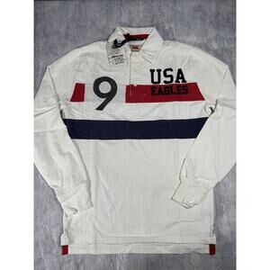 USA Canterbury White Rugby Polo Shirt~All Sizes~